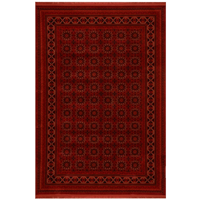 Machine-made Red Persian Baluch polypropylene rug